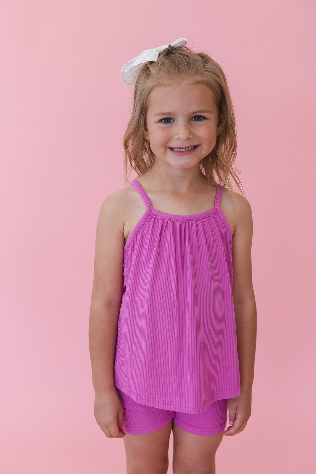 (SOLID, ribbed) Rainbow Royal - Tank Short Set