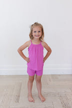 (SOLID, ribbed) Rainbow Royal - Tank Short Set