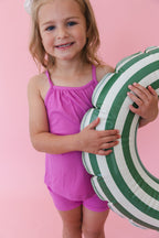 (SOLID, ribbed) Rainbow Royal - Tank Short Set